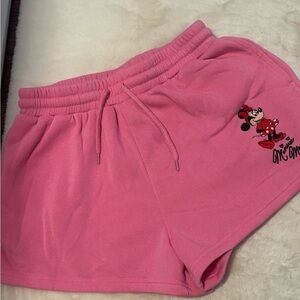 Disney Pink Minnie Mouse Drawstring Athletic Shorts